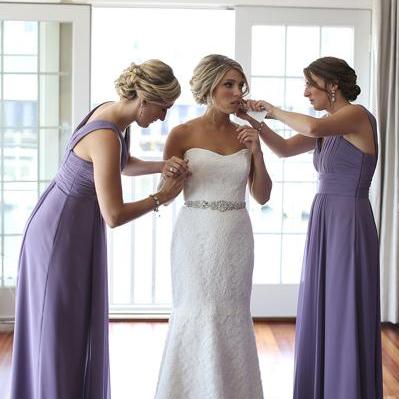 Lilac Bridesmaid Dresses,chiffon Bridesmaid..
