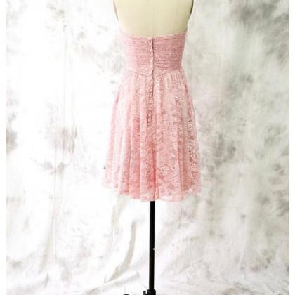 Short Bridesmaid Dress, Lace Bridesmaid Dress,..