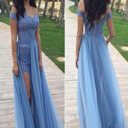 Long Custom Prom Dress,blue Prom Dress, Off..