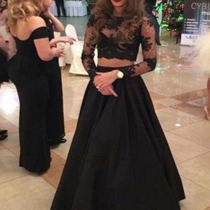 Long Custom Prom Dress,black Prom Dress, Long..