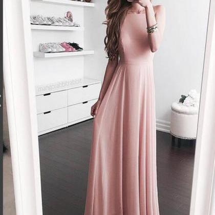 Long Custom Prom Dress,blush Open Back Evening..