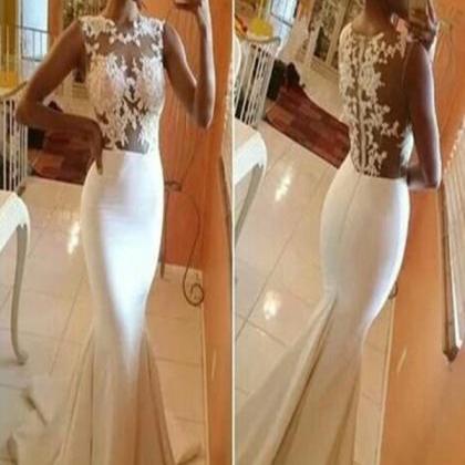 Long Custom Prom Dress,white Prom Dress, Prom..