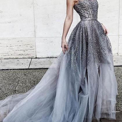Long Prom Dress,prom Dress Ball Gown, Beaded Prom..