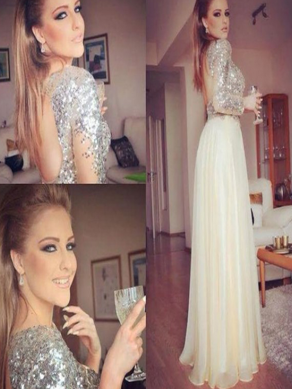 Champagne Vintage Formal Dress