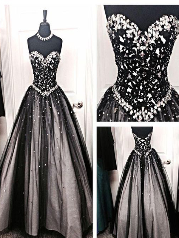evening gowns with rhinestones