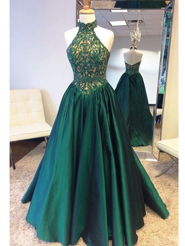Prom Dress Long,green Prom Dress, Hater Prom Dress, Prom Dress Ball Gown, Formal Evening Dress, Vintage Prom Dress, Prom Dresses, Pd015078