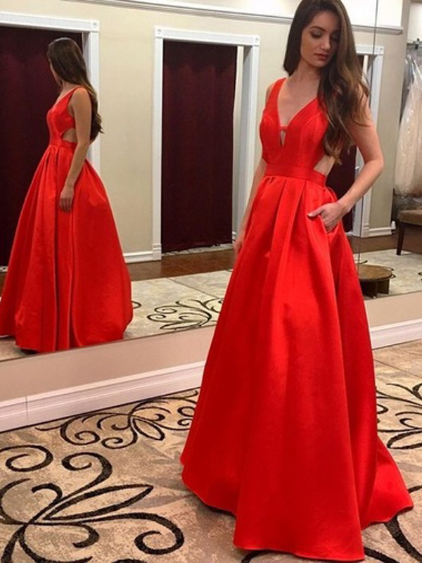 Red Prom Dress,prom Gown, Prom Dress Ball Gown, Prom Dresses,a-line Prom Dress, Open Back Prom Dress, Simple Prom Dress,prom Dress Long. Pd01702