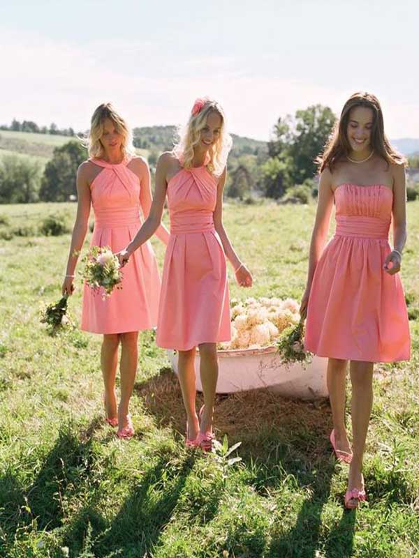 Short Bridesmaid Dress,blush Pink Dress,different Style Bridesmaid
